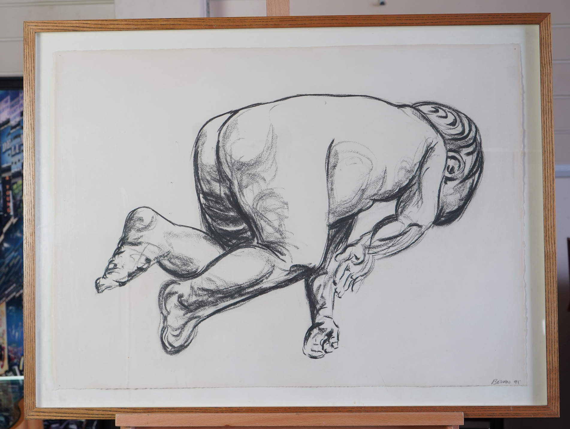 Tony Bevan RA, b. 1951, Figural study